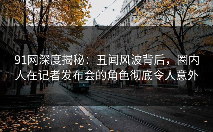 91网深度揭秘：丑闻风波背后，圈内人在记者发布会的角色彻底令人意外