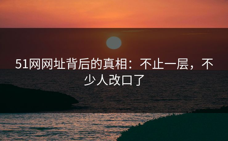 51网网址背后的真相：不止一层，不少人改口了
